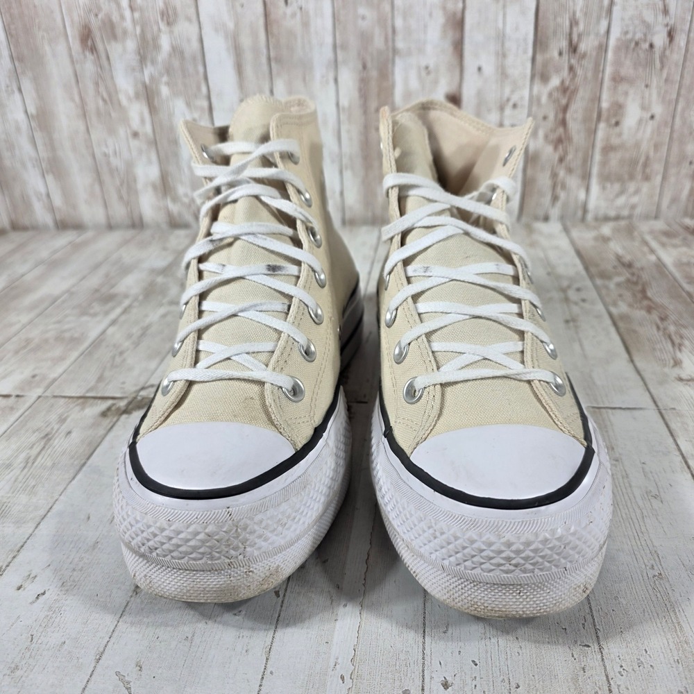 Converse Chuck Taylor All Star Lift High Top Parchment Beige A08214F Womens 7.5 - Picture 2 of 8
